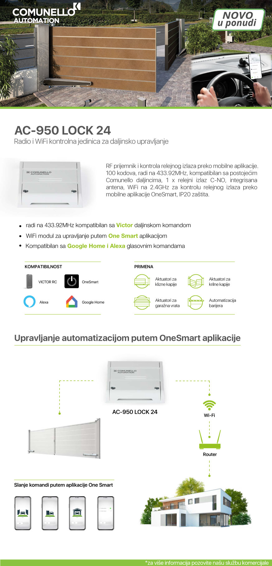 Comunello WiFi kontrolna jedinica za daljinsko upravljanje