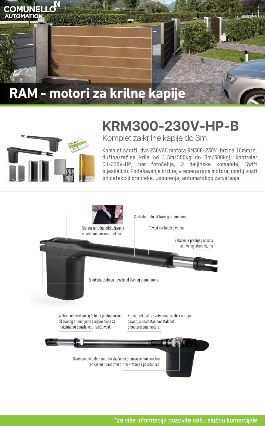 Comunello RAM motori za krilne kapije