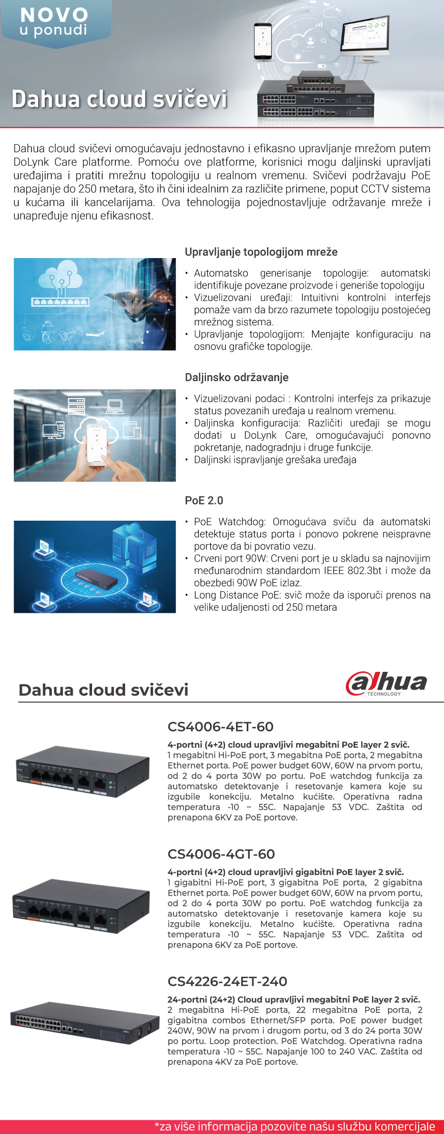 Novo u ponudi - Dahua cloud svičevi