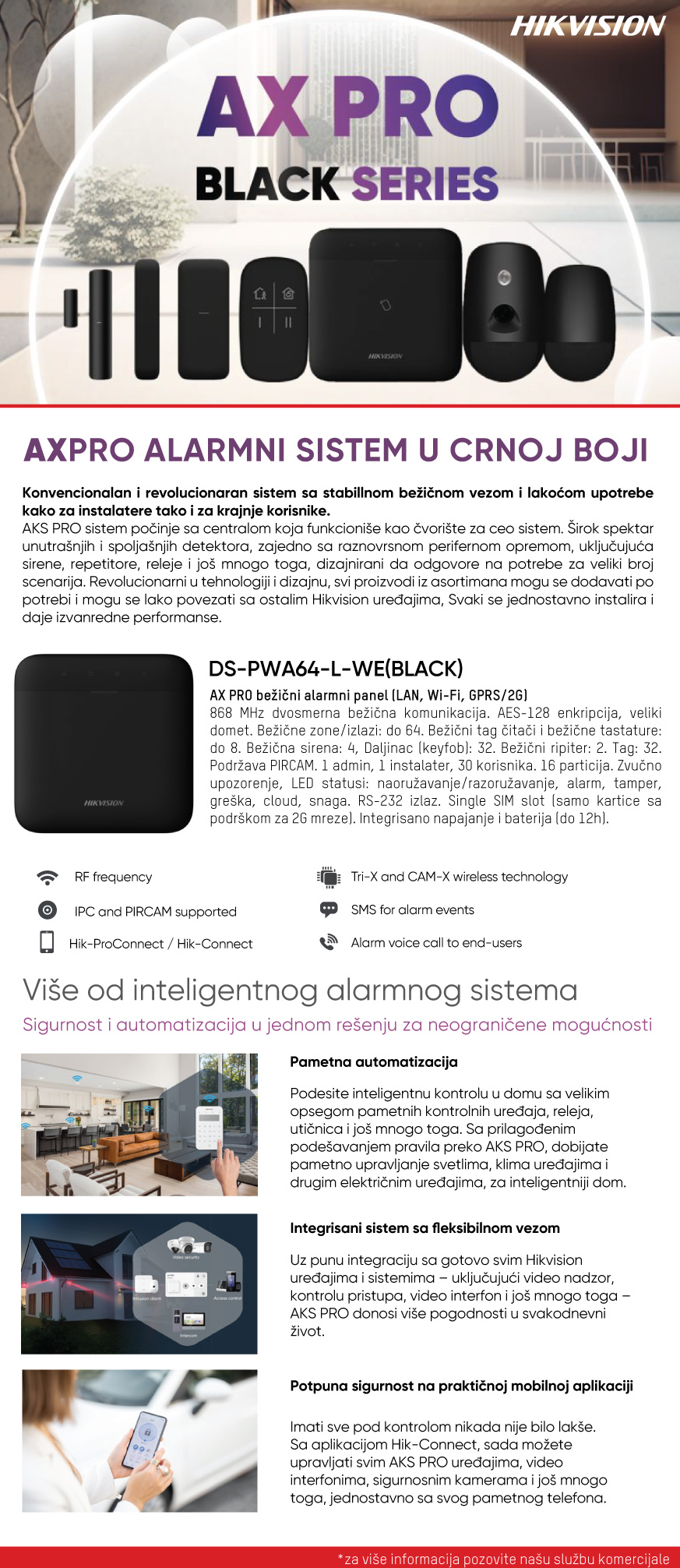 Hikvision AxPro alarmni sistem u crnoj boji