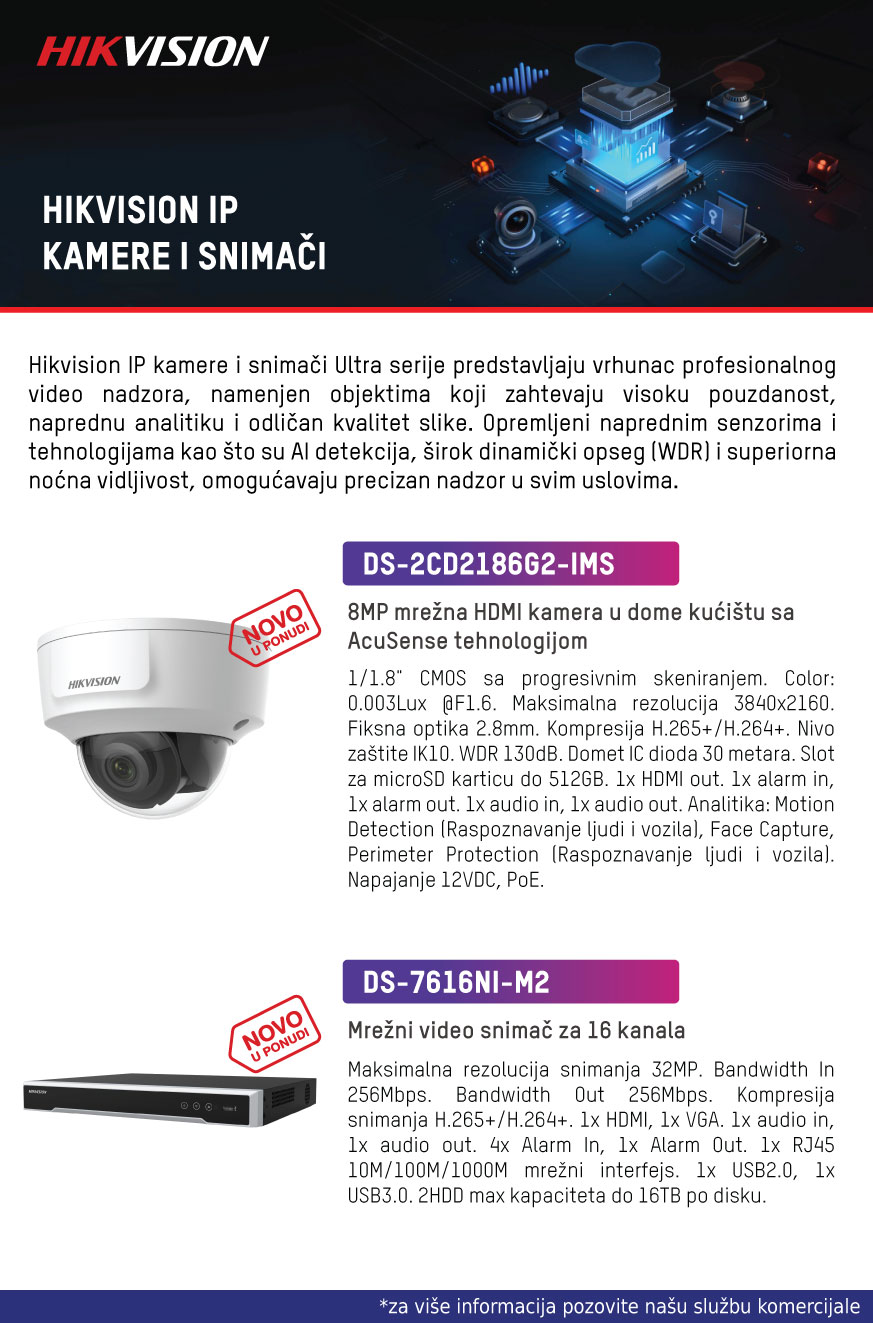 Hikvision IP kamere i snimači
