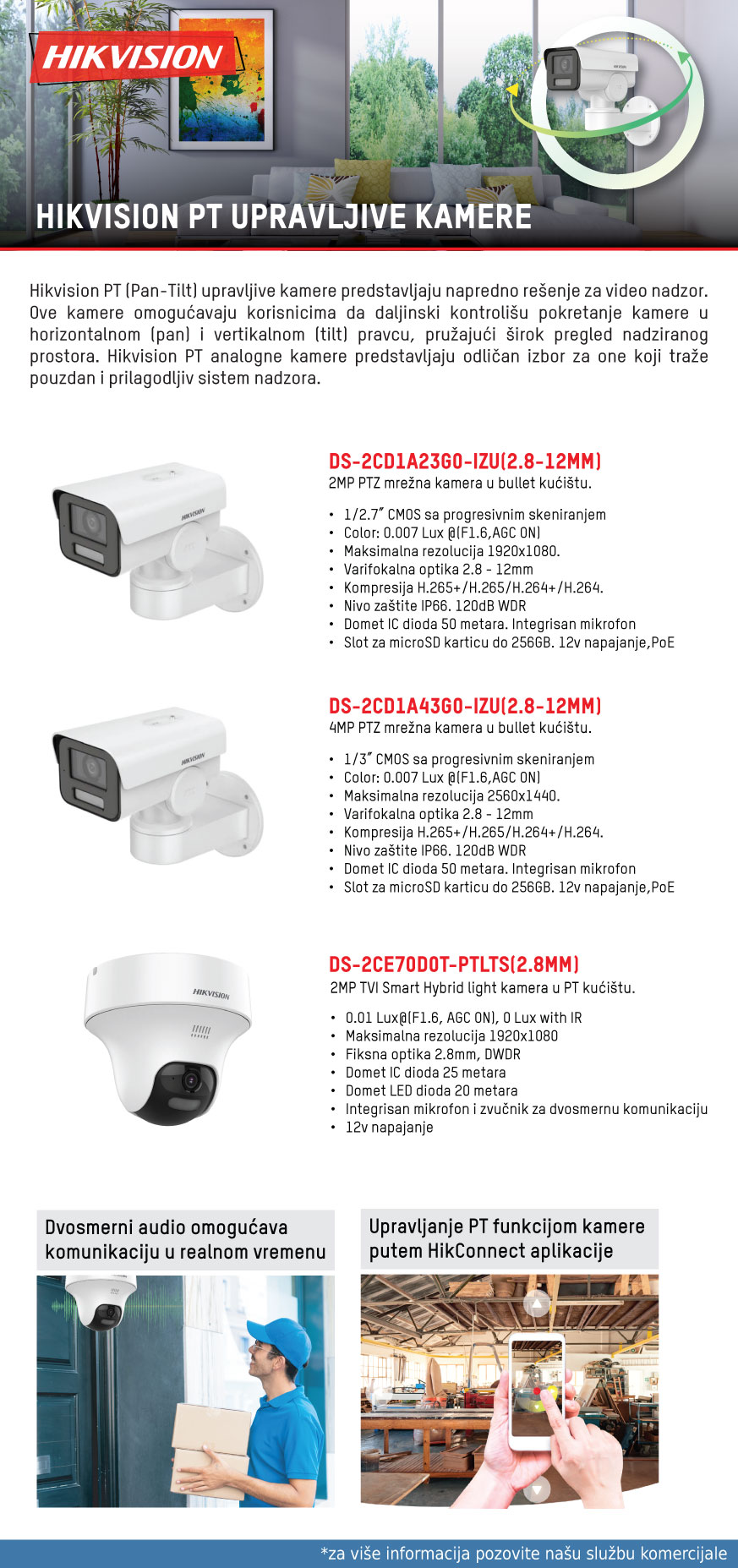 Hikvision PT upravljive kamere