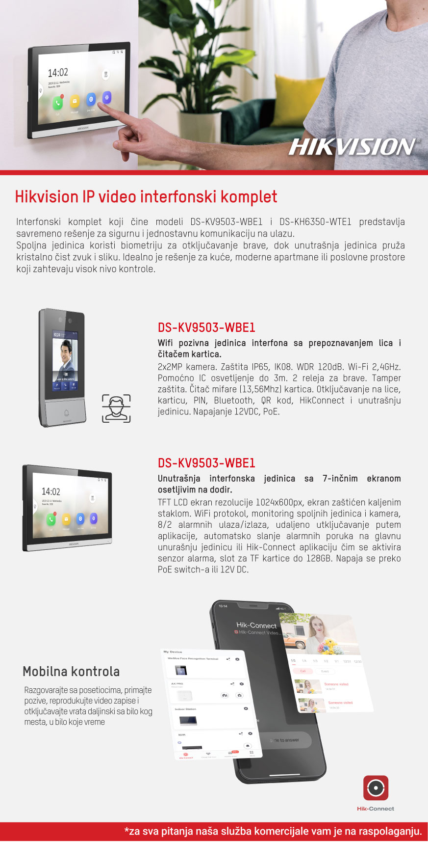 Hikvision interfonski sistem sa prepoznavanjem lica