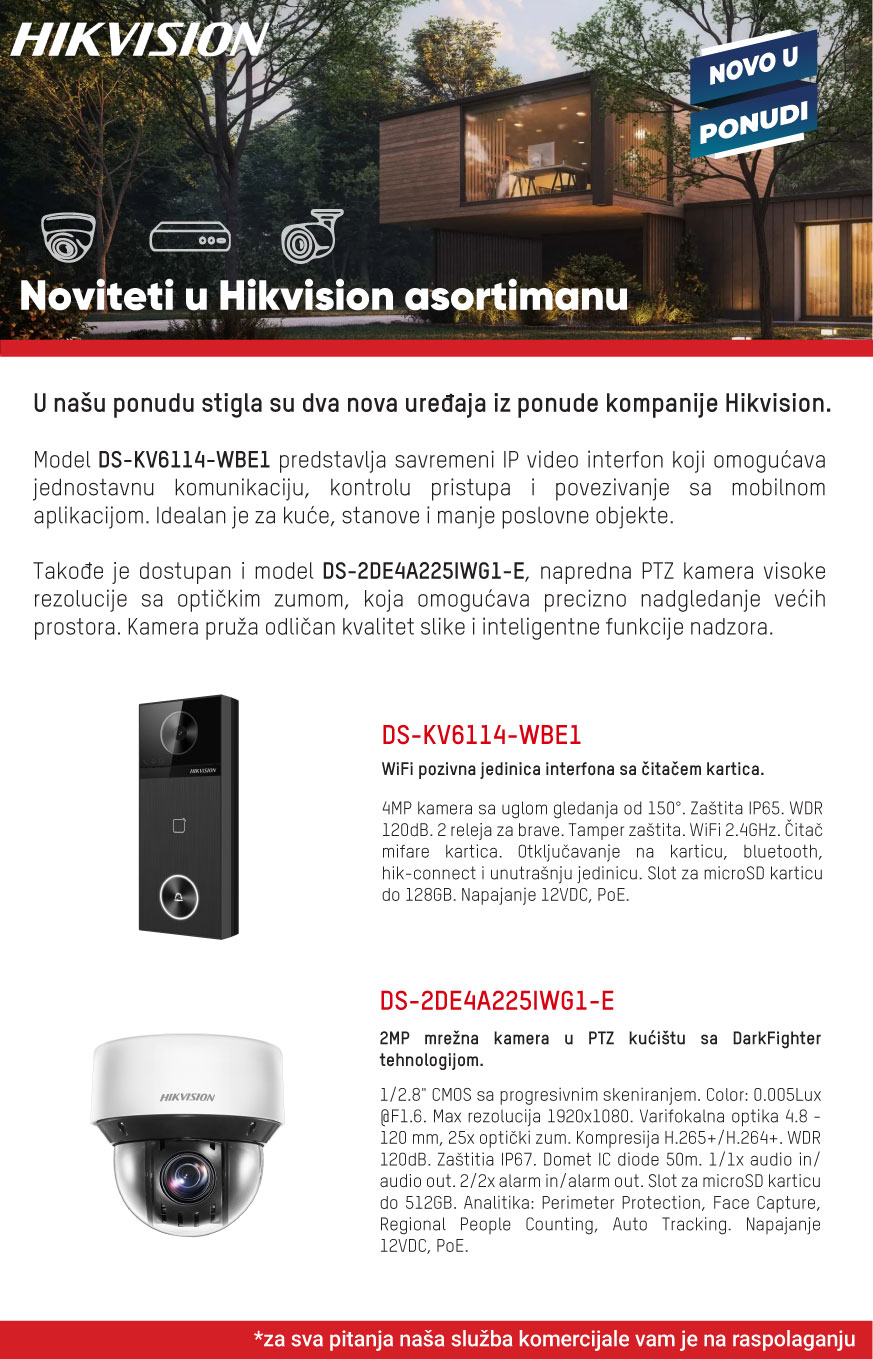 Noviteti u Hikvision asortimanu
