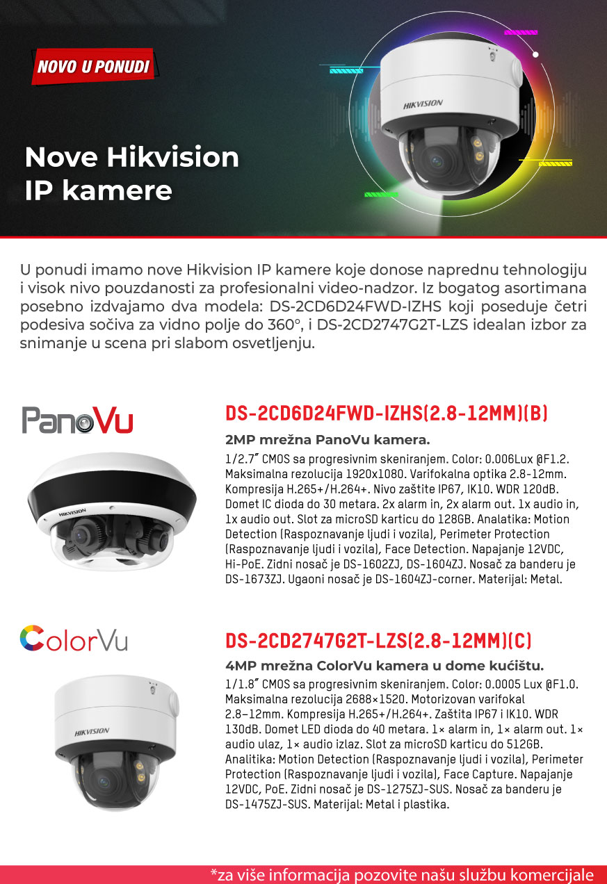 Nove Hikvision mrežne kamere