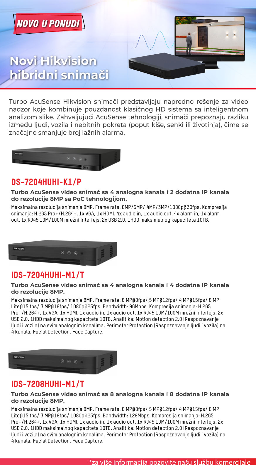 Novi Hikvision hibridni snimači